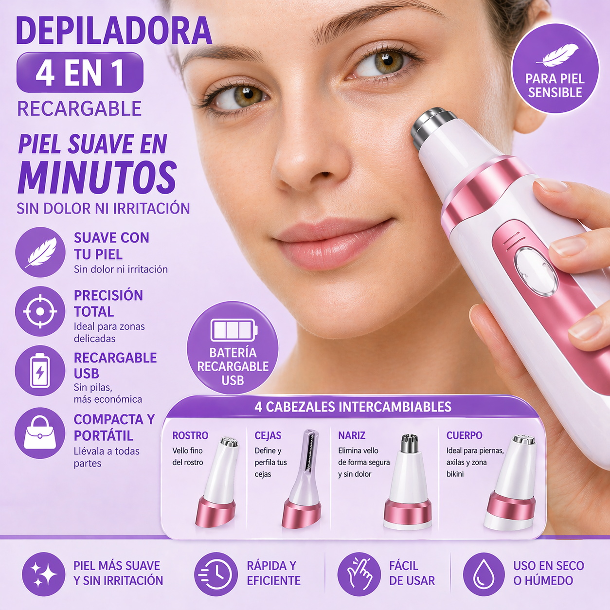 DEPILADORA 4 EN 1 + ENVIO GRATIS